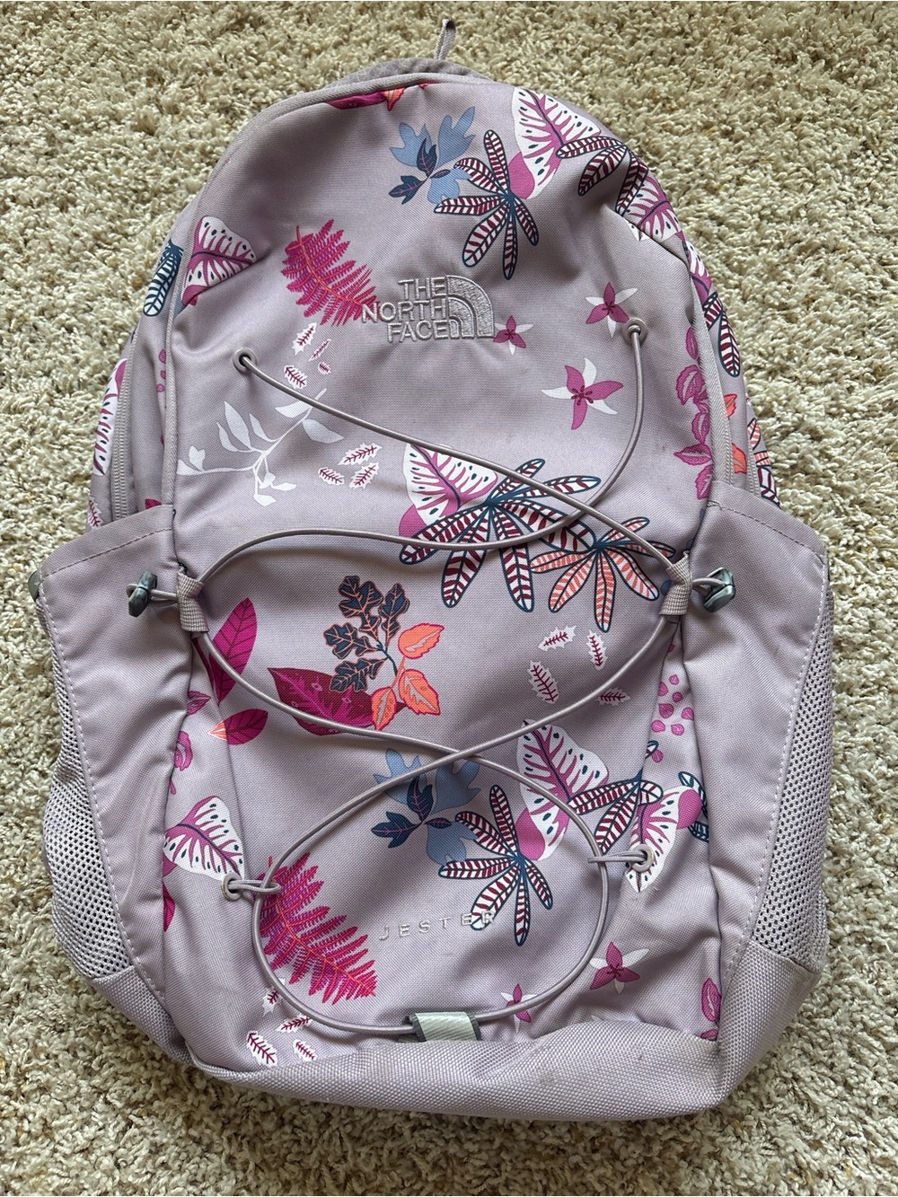 The North Face Women's Jester Fawn Grey Fall Wanderer Floral Print Backpack